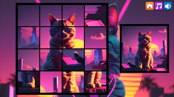 OG Puzzlers: Synthwave Cats screenshot 1