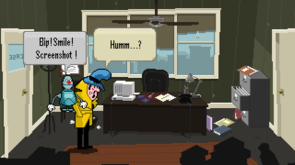 Detective Case and Clown Bot in: Murder in the Hotel Lisbon screenshot 1