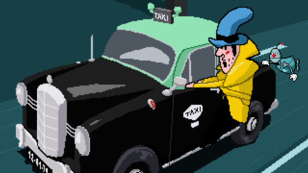Detective Case and Clown Bot in: Murder in the Hotel Lisbon screenshot 2