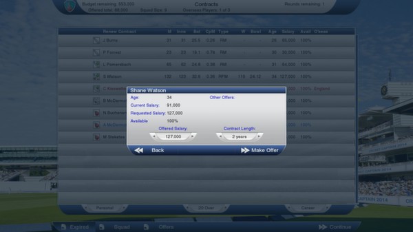 Cricket Captain 2014 screenshot 10
