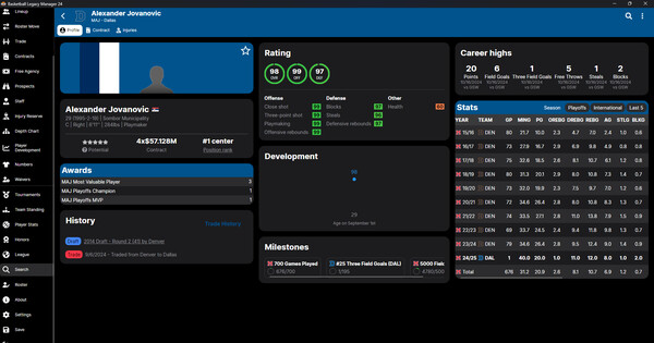 Basketball Legacy Manager 25 screenshot 1