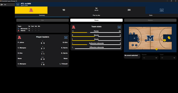 Basketball Legacy Manager 25 screenshot 2