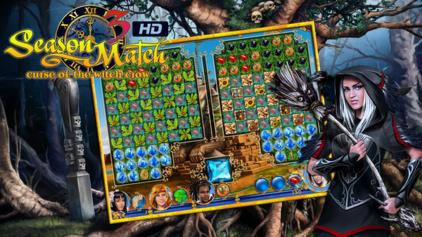Season Match 3 - Curse of the Witch Crow screenshot 3