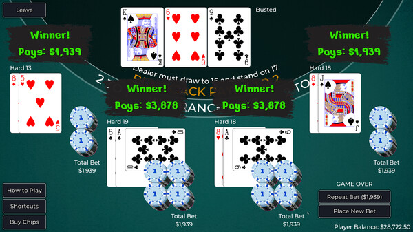Player vs. Dealer Blackjack screenshot 4