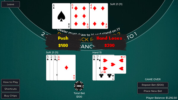 Player vs. Dealer Blackjack screenshot 12
