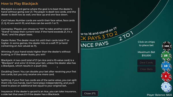 Player vs. Dealer Blackjack screenshot 2