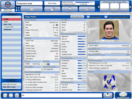 Rugby Union Team Manager 2015 screenshot 11