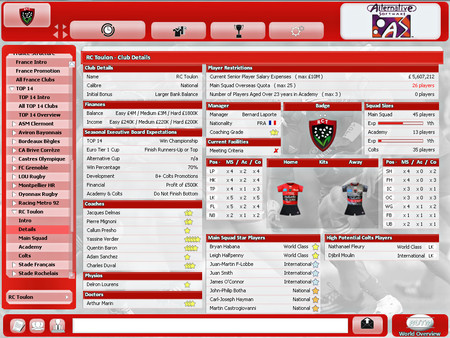 Rugby Union Team Manager 2015 screenshot 7