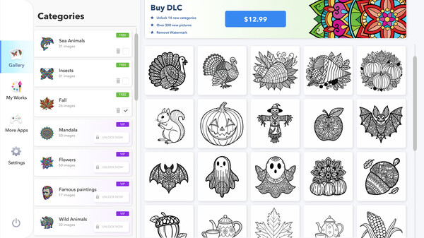 Coloring Book for Adults 2 - Family Edition screenshot 2