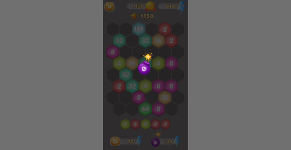 HexaMerge 2048 screenshot 1