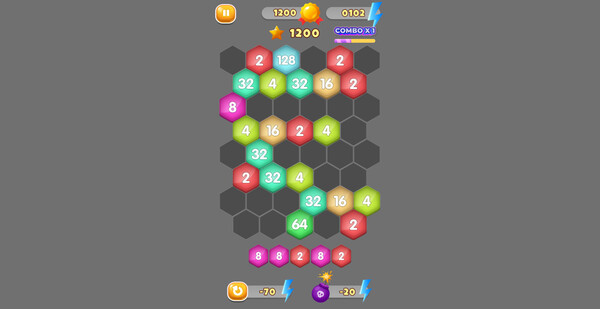 HexaMerge 2048 screenshot 3
