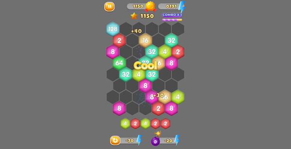 HexaMerge 2048 screenshot 4