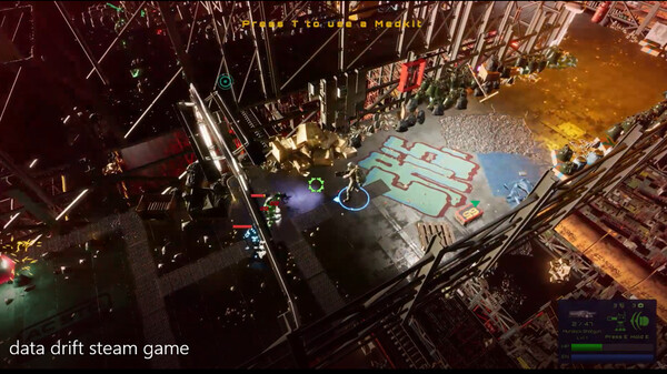 Data Drift: Cyberpunk Shooter Top Down indie action screenshot 4
