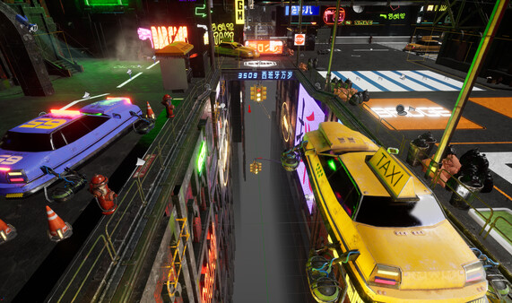 Data Drift: Cyberpunk Shooter Top Down indie action screenshot 2
