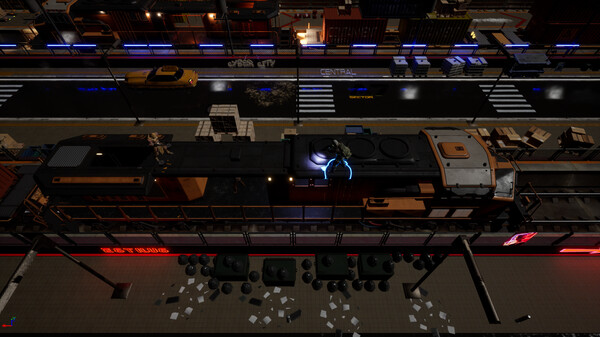 Data Drift: Cyberpunk Shooter Top Down indie action screenshot 6