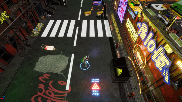 Data Drift: Cyberpunk Shooter Top Down indie action screenshot 5