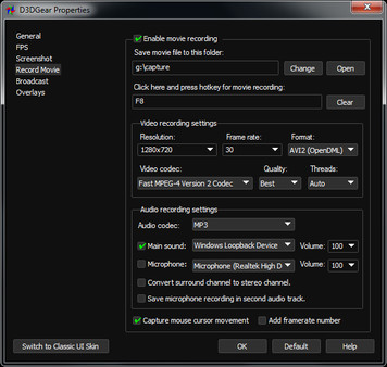 D3DGear - Game Recording and Streaming Software screenshot 3
