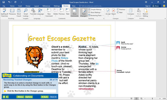 Professor Teaches Word 2016 screenshot 2