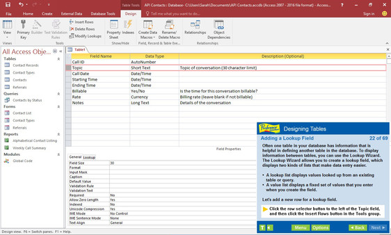Professor Teaches Access 2016 screenshot 3
