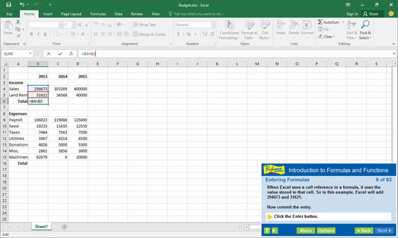 Professor Teaches Excel 2016 screenshot 1