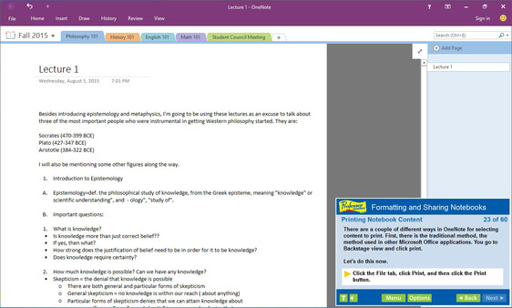 Professor Teaches OneNote 2016 screenshot 3