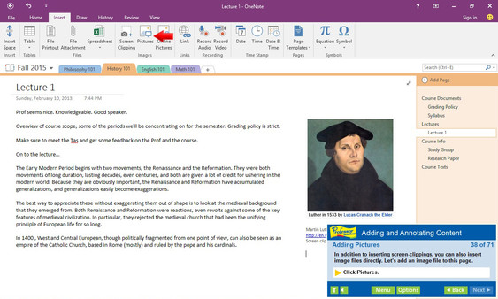 Professor Teaches OneNote 2016 screenshot 1