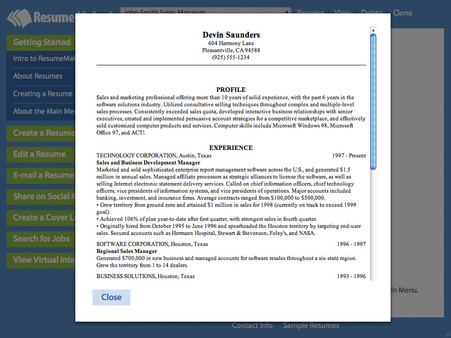 Resume Maker for Windows screenshot 4