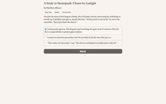 A Study in Steampunk: Choice by Gaslight screenshot 2