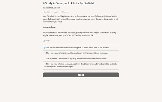 A Study in Steampunk: Choice by Gaslight screenshot 4