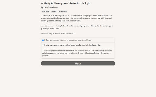 A Study in Steampunk: Choice by Gaslight screenshot 1