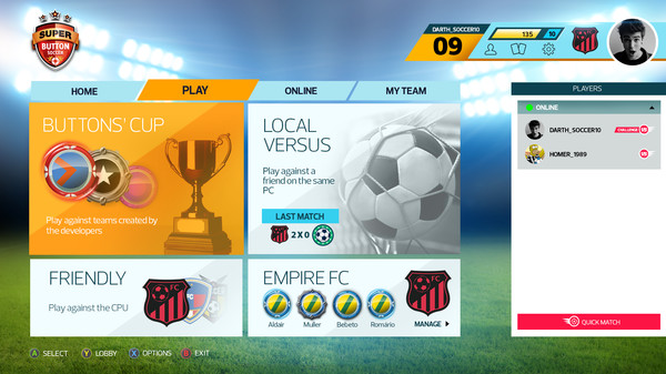 Super Button Soccer screenshot 1