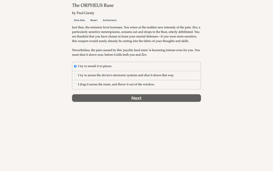 The ORPHEUS Ruse screenshot 1