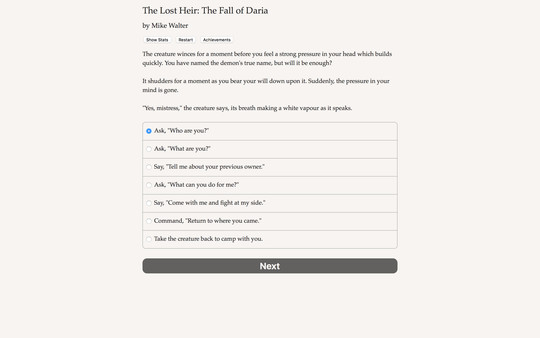 The Lost Heir: The Fall of Daria screenshot 1