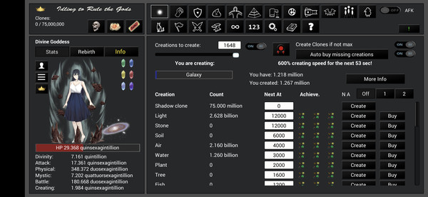 Idling to Rule the Gods screenshot 2