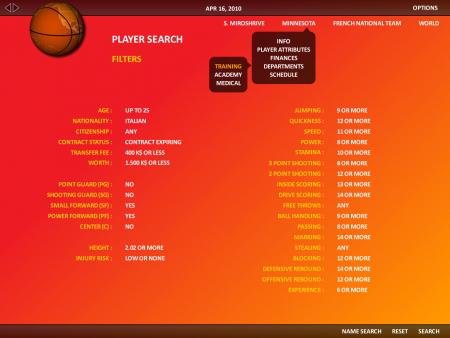 World Basketball Manager 2010 screenshot 4