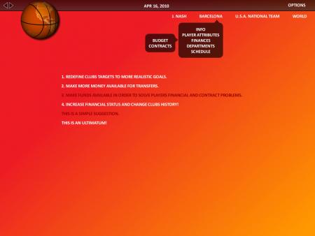 World Basketball Manager 2010 screenshot 1