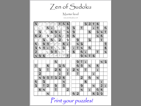 Zen of Sudoku screenshot 1