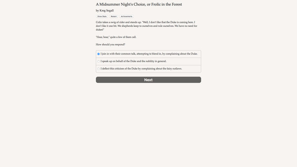 A Midsummer Night's Choice screenshot 1