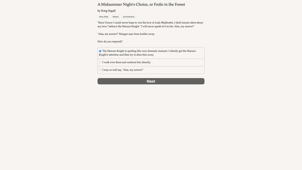 A Midsummer Night's Choice screenshot 2