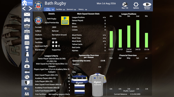 Rugby Union Team Manager 2017 screenshot 5