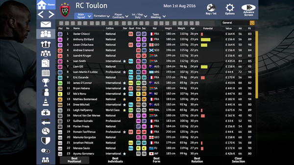 Rugby Union Team Manager 2017 screenshot 9