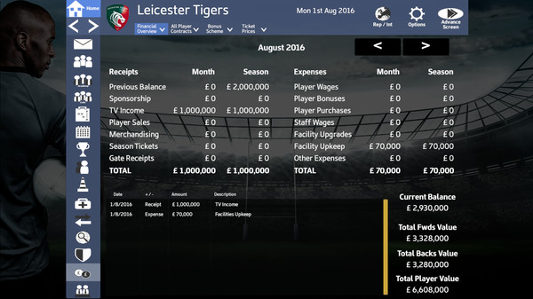 Rugby Union Team Manager 2017 screenshot 4
