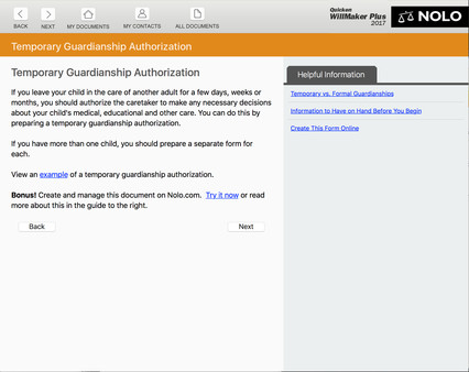 Quicken WillMaker Plus 2017 screenshot 3