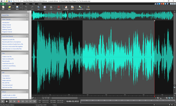 WavePad Audio Editor screenshot 1