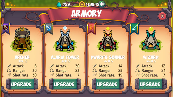 Tower Defense - Fantasy Legends Tower Game screenshot 5