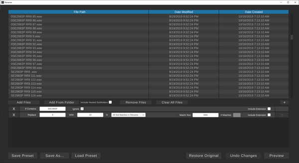 Renamer screenshot 1