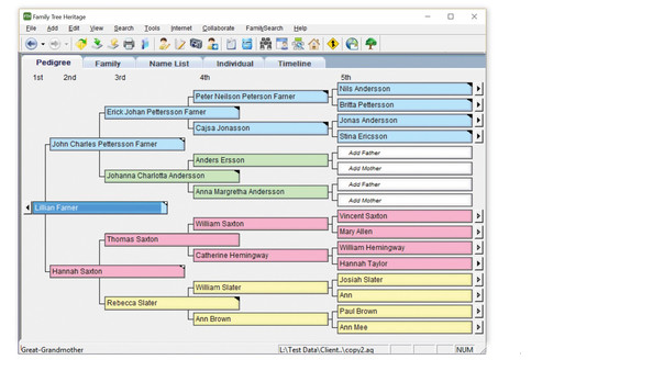 Family Tree Heritage Platinum 15 – Windows screenshot 1