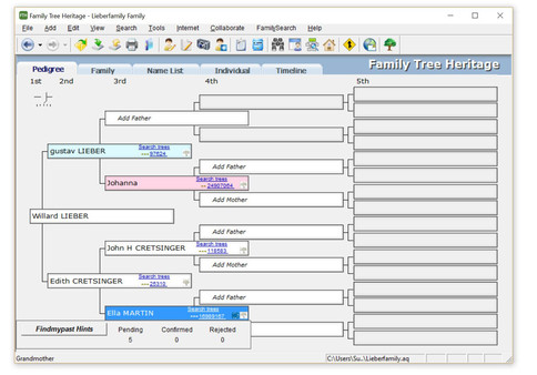 Family Tree Heritage Platinum 15 – Windows screenshot 5
