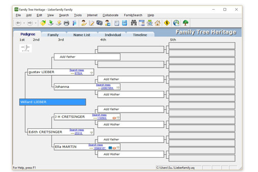 Family Tree Heritage Platinum 15 – Windows screenshot 3