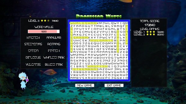 Professor Watts Word Search: Into The Ocean screenshot 2